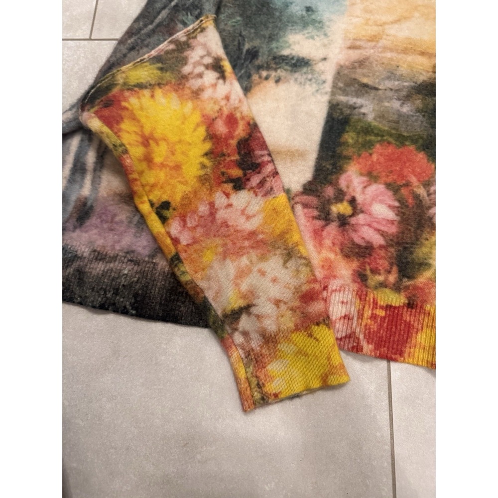 Pilcro Anthropologie Cashmere Alani Sweater Women's XS Floral Soft Pullover - Picture 4 of 9